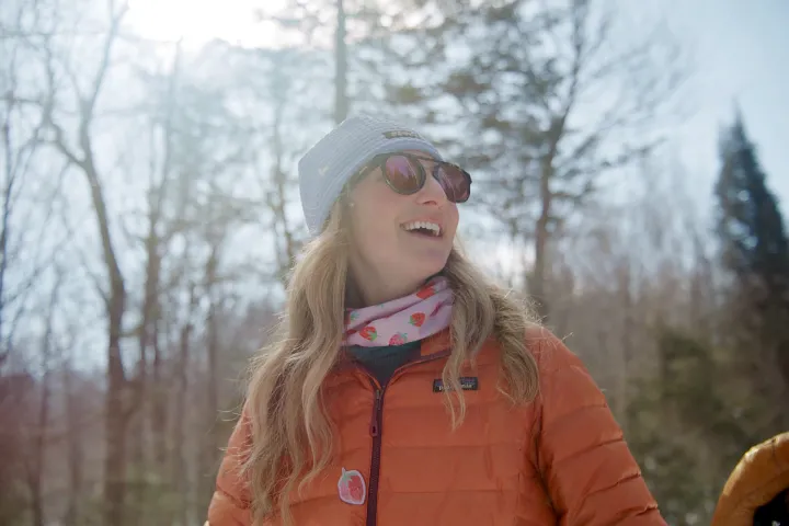 a woman wearing a hat