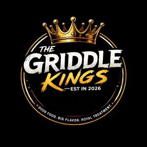 Circular logo with 'The Griddle Kings' and a crown above.