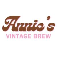 Logo with 'Annie's Vintage Brew' in brown and pink text.